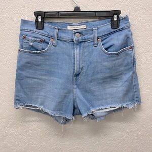 Levi’s High Rise Shorts 29 Light Wash Cutoffs